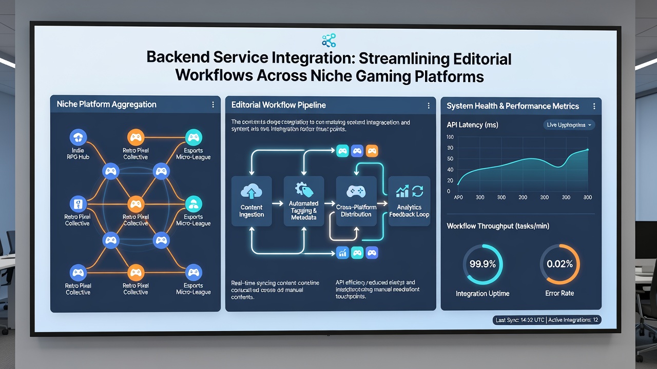 Verbonden backend services in een gaming redactieomgeving met data stromen