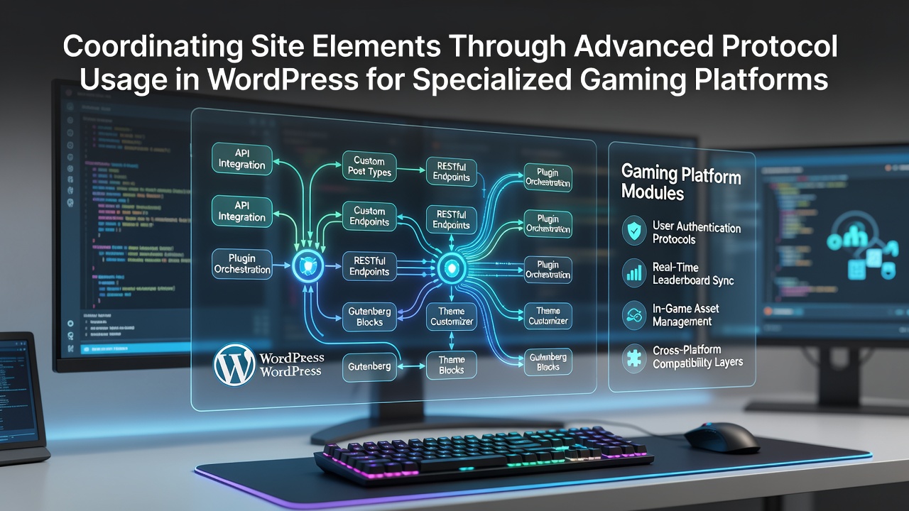 Overzicht van WordPress dashboard met protocolintegraties voor gamingplatforms