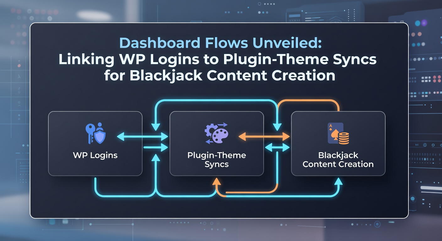 Voorbeeld van een gesynchroniseerde plugin-theme interface in het WordPress dashboard, met blackjack-contentelementen zichtbaar
