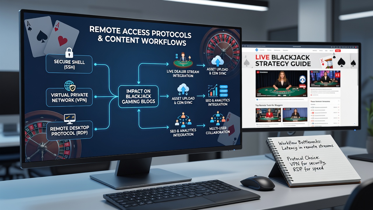 Workflow diagram van remote protocollen in blackjack content management