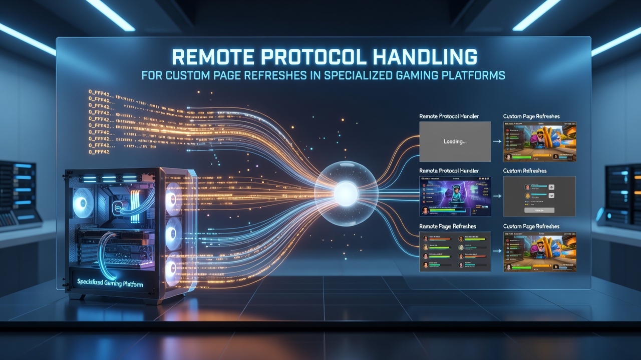 Afbeelding van remote protocollen die paginaverfrissingen beheren in een gaming dashboard met netwerkverbindingen