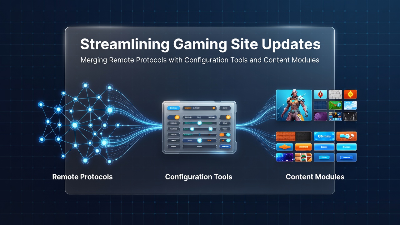 Overzicht van geïntegreerde remote protocollen en configuratietools op een gaming dashboard