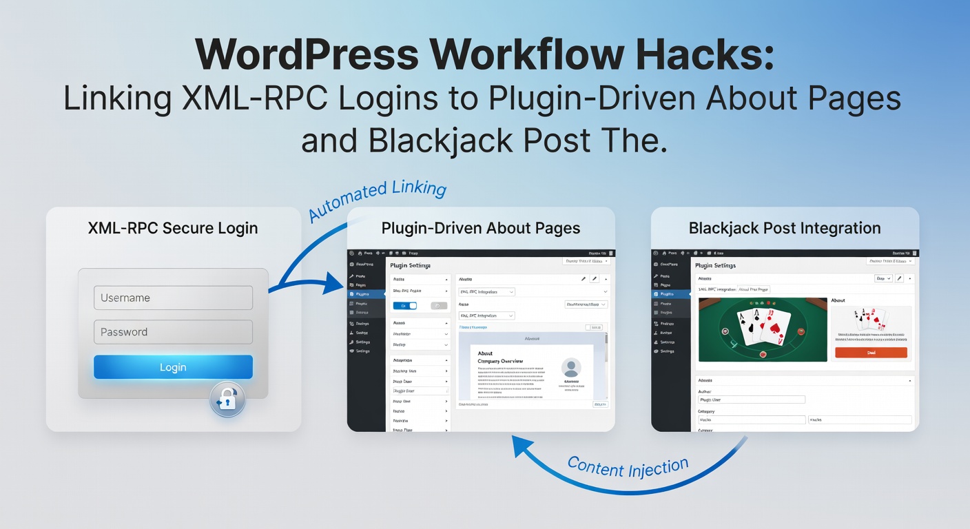 Voorbeeld van een plugin-gedreven about-pagina gekoppeld aan blackjack post-thema's via XML-RPC workflow
